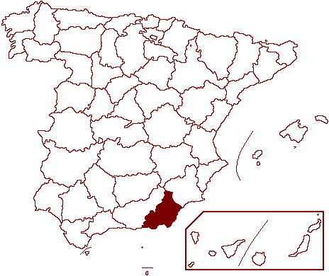 Situacion de Almería en España
